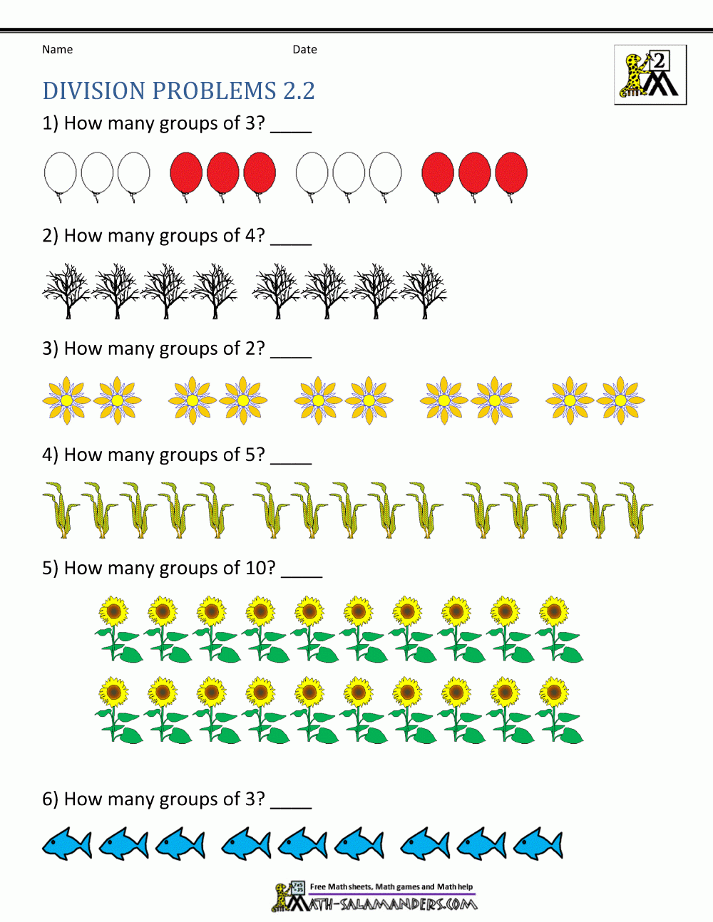 2nd Grade Division Worksheets