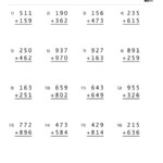 3 Digit Addition Worksheet With Regrouping Set 4 Homeschool Books