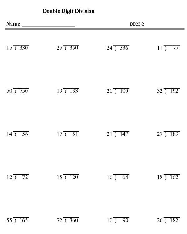 5th Grade Math Worksheets And Long Division Problems Long Division 