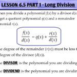 6 5 Dividing Polynomials Ms Zeilstra s Math Classes