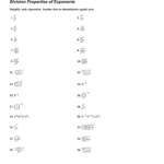 7 2 Practice Division Properties Of Exponents Answers Gregory