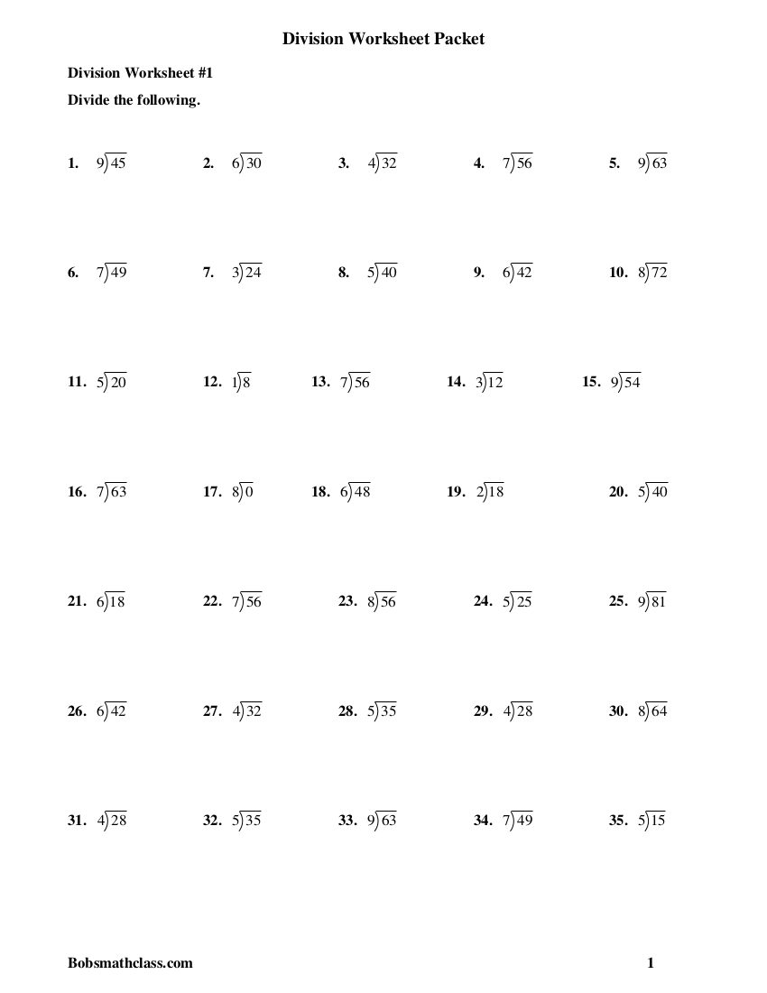 7 Division Worksheet Examples In PDF Examples