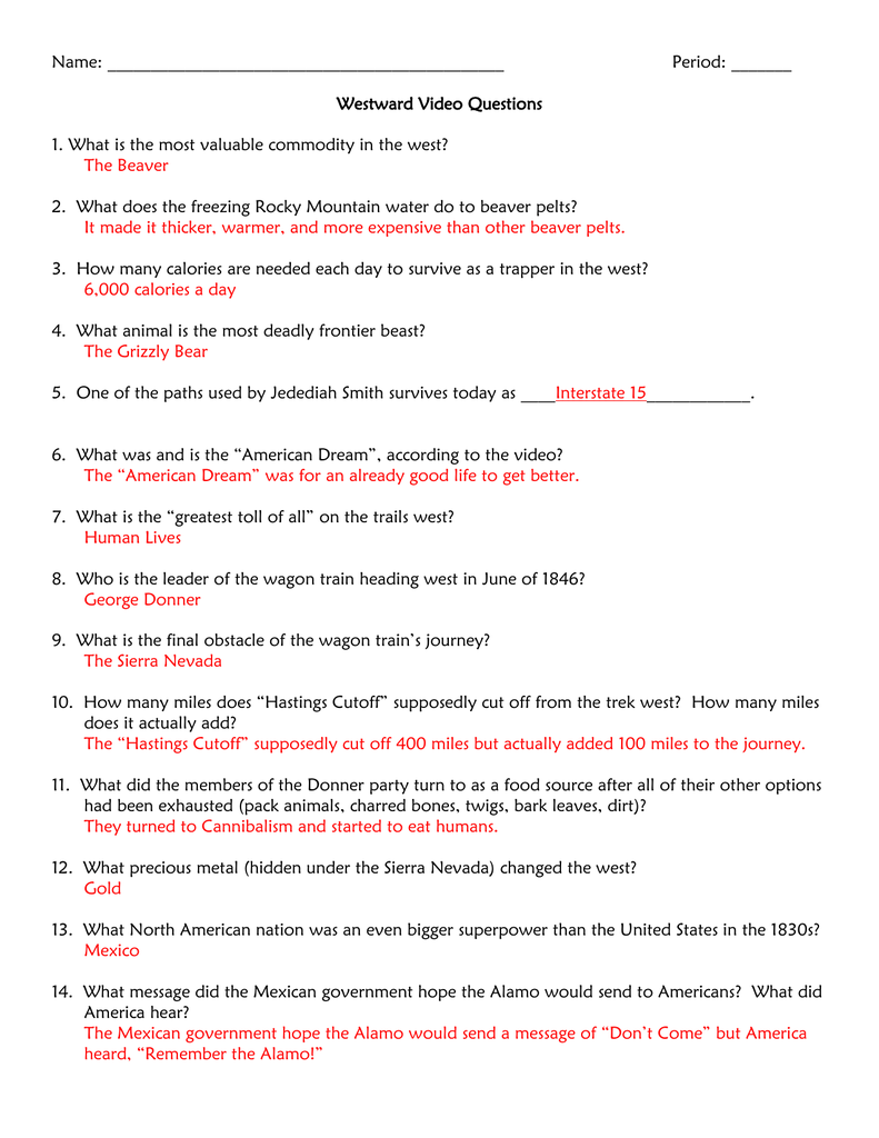 America The Story Of Us Episode 10 Worksheet Answers Quizlet 