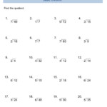 Basic Division Math Worksheet Archives EduMonitor