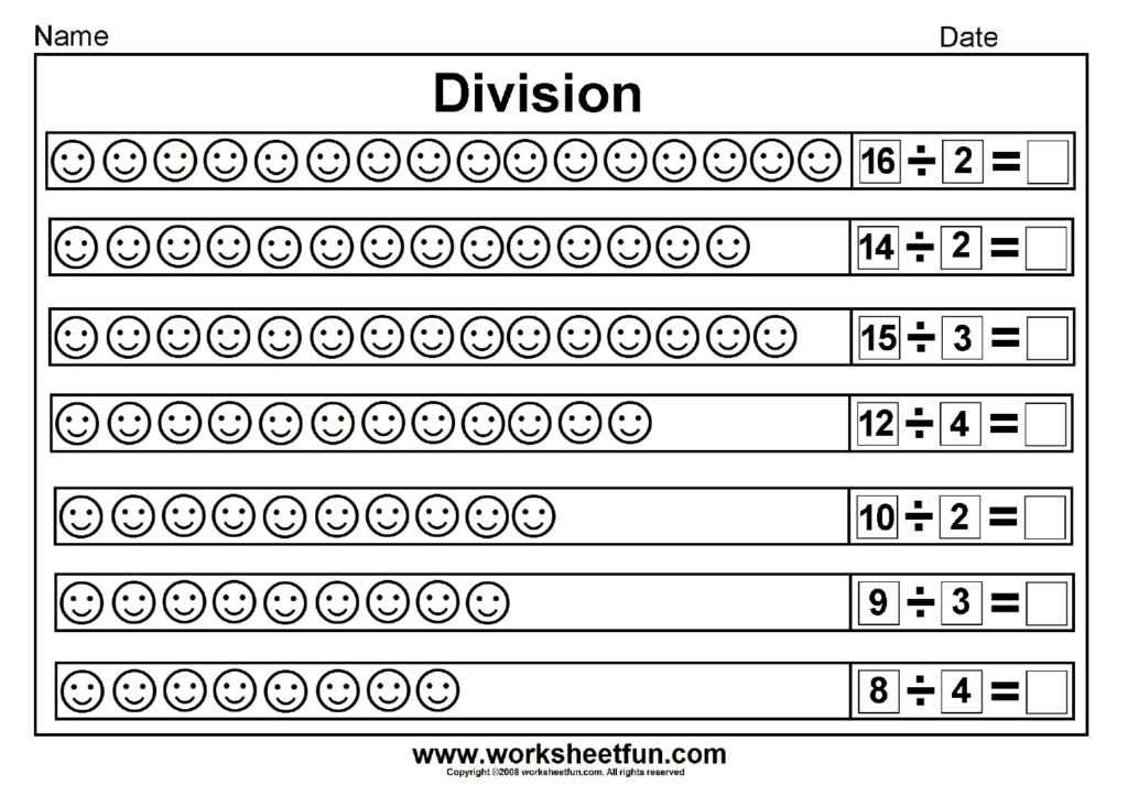 Beginner Division Worksheets