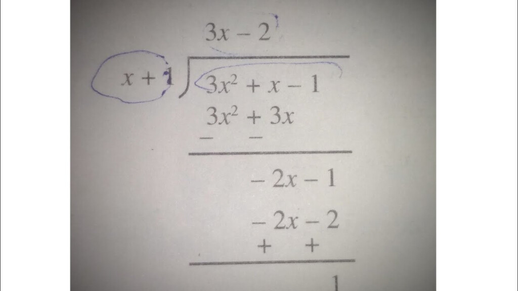 Class 9 Polynomial Division YouTube