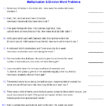 Dallas Worksheet Multiplication And Division Word Problems Grade 4