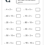 Divide By 2 5 And 10 Division Maths Worksheets For Year 2 age 6 7