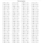 Dividing Integers Negative Divided By A Negative Range 9 To 9 A