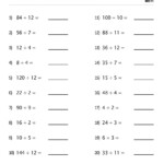 Division Drill Worksheets Printable Printable Worksheets