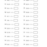 Division Of Decimals Estimation Math Division Worksheets Decimals