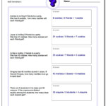 Division Word Problems For 3rd Grade Worksheets Step By Step Worksheet