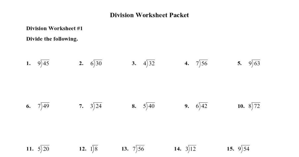 Division worksheet packet pdf DocHub