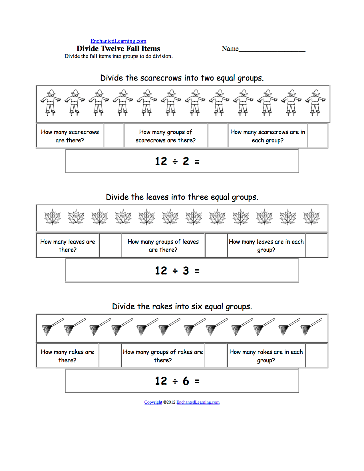 Division Worksheets Grade 3 Equal Groups Advance Worksheet