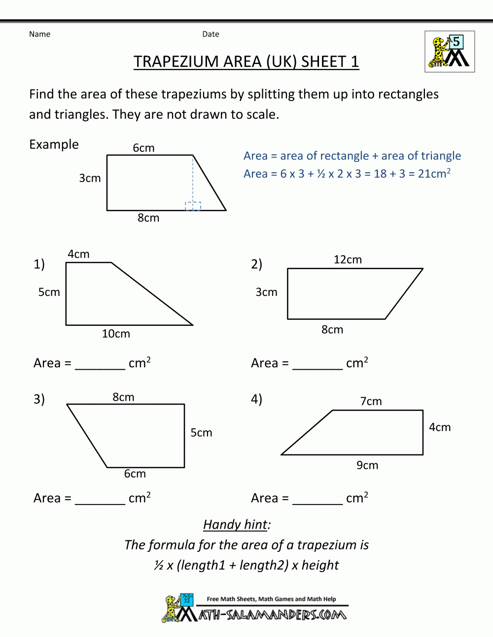 Free Printable Math Worksheets For 6Th Grade Free Printable