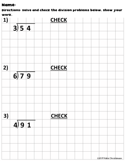 Grid Paper Division With And Without Remainders