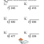 Long Division No Remainder Worksheet 3 Have Fun Teaching 12 Best Images Of Fourth Grade