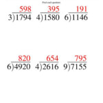 Long Division With Single Digit Divisors Interactive Worksheet
