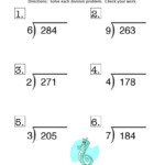 Long Division Worksheets With Remainders 4th Grade Thekidsworksheet