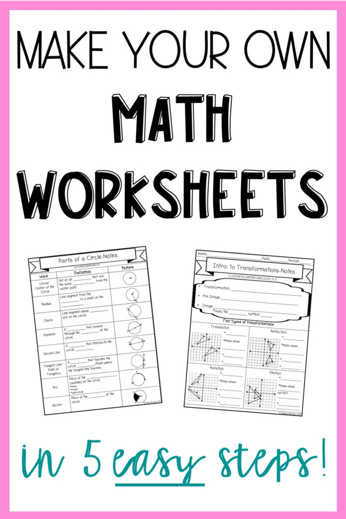 Make Your Own Math Worksheets In 5 Easy Steps Lindsay Bowden