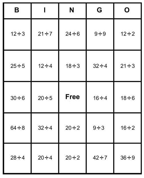 Math Bingo Free Cards Learn How To Play Print For Free