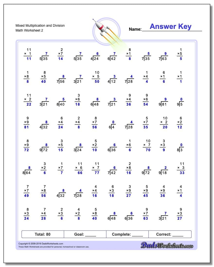 Mixed Multiplication And Division