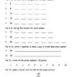 Multiples And Factors Worksheet For Class 4 Thekidsworksheet