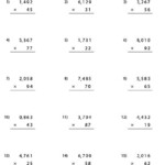 Multiplying 4 digit By 2 digit Numbers Worksheets Multiplication