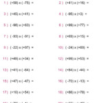 Multiplying And Dividing Integers Worksheet