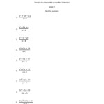 Polynomial Division Worksheet