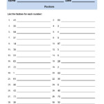 Printable Factors And Multiples Worksheets EduMonitor