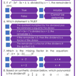 REMEDIAL ACTIVITY 4 Synthetic Division Remainder Theorem And Factor