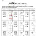 Step By Step Guide To Long Division Printable Worksheets Learning How