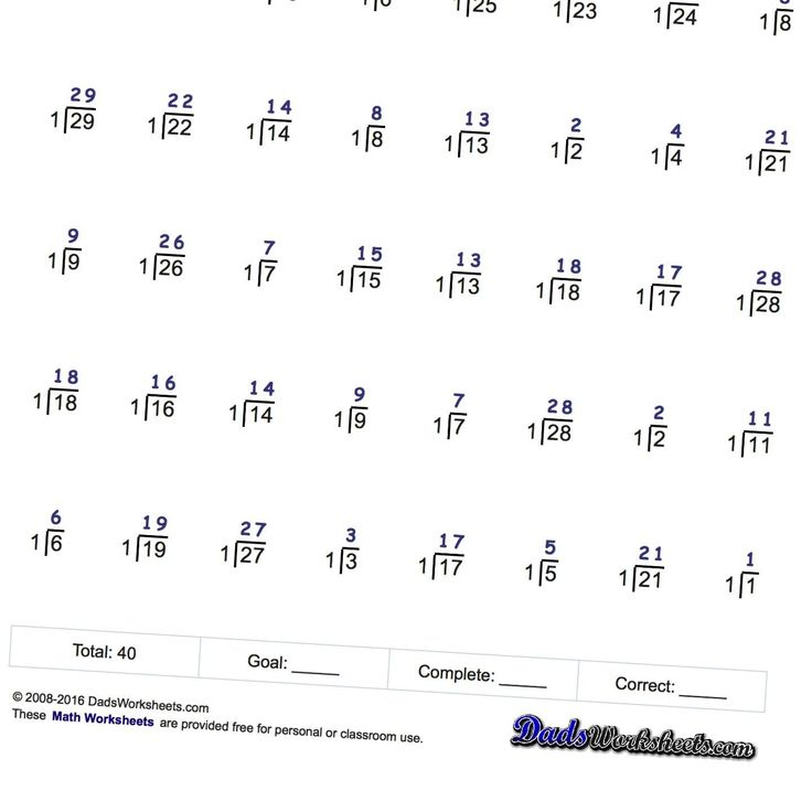 These Are Basic Practice Division Worksheets Designed To Work As One 