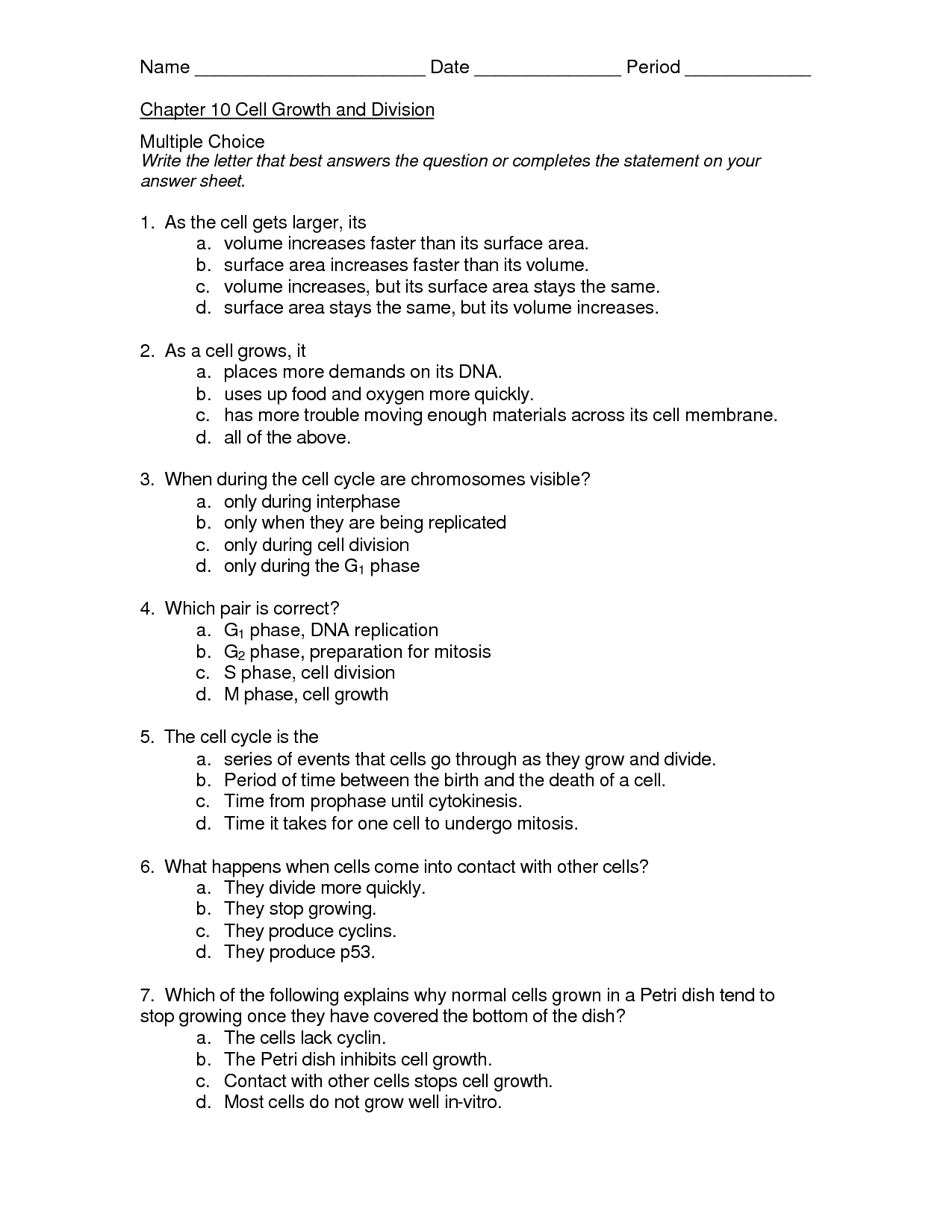 15 Biology Cell Cycle Worksheet Worksheeto