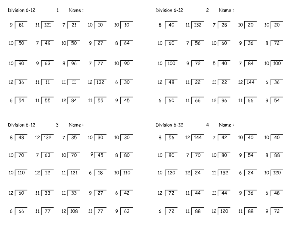 17 Hard Division Worksheets Grade 4 Worksheeto