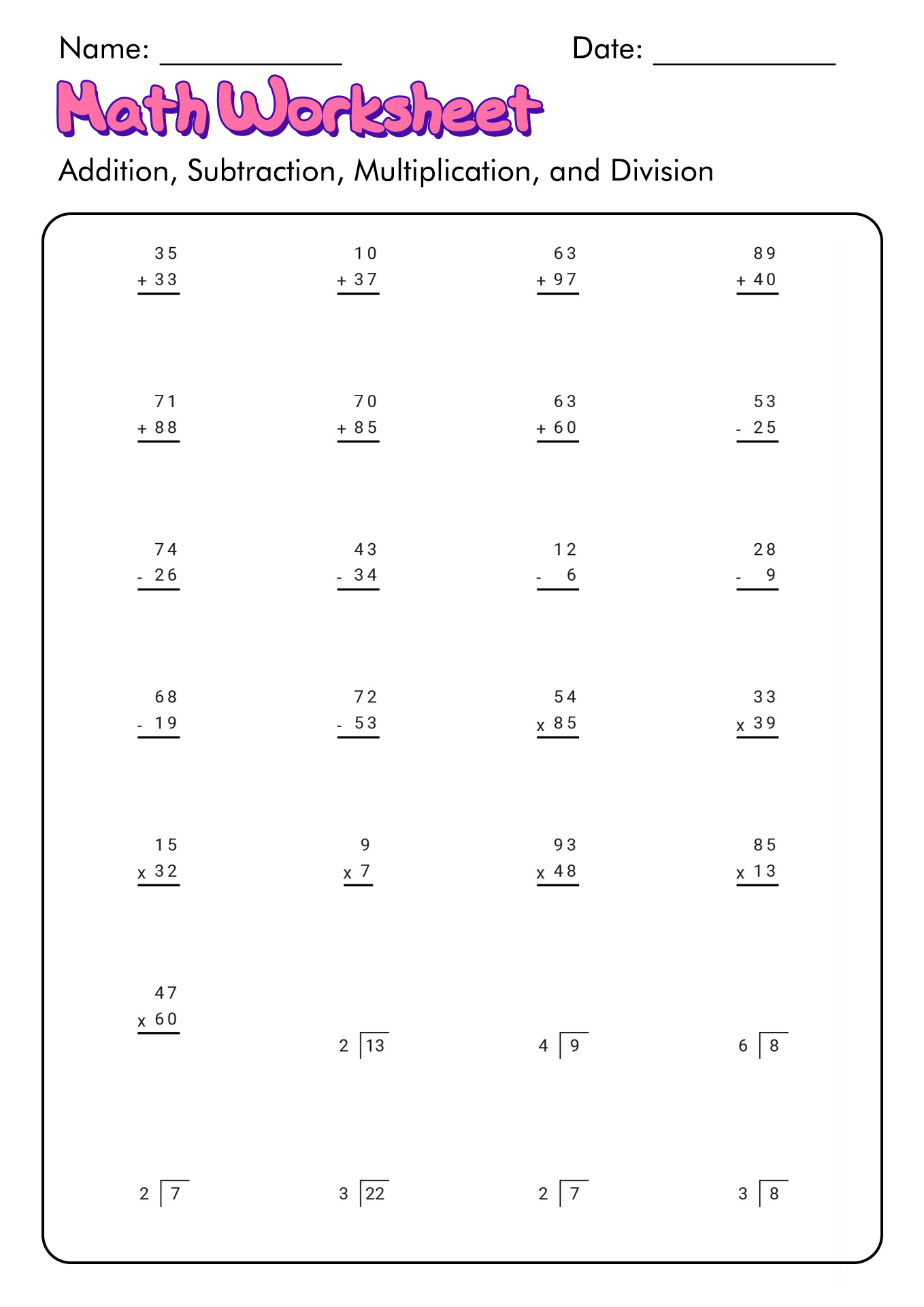 18 Timed Addition Worksheets Worksheeto