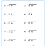 20 4 Digit By 2 Digit Division Without Remainders Worksheets Coo