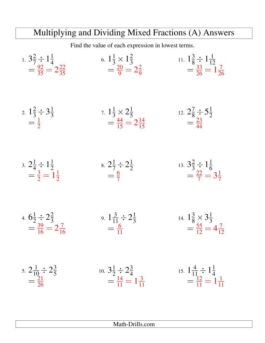 20 Multiplying And Dividing Rational Numbers Worksheet 7th Grade ESL 