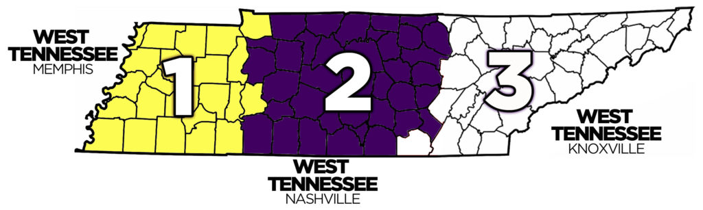 3 Grand Divisions TN Map TN Woman Suffrage Heritage Trail