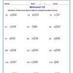 3rd Grade Division Printable Worksheets Download
