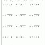4th Grade Math Worksheets Division 3 Digits By 1 Digit 1 4th Grade