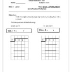 5th Grade Long Division Practice Worksheet Long Division Guided
