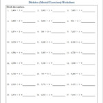 5th Grade Math Division Worksheets And Printables 4 X 1 Digits