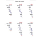 6 Digit By 2 Digit Long Division With Remainders And Steps Shown On