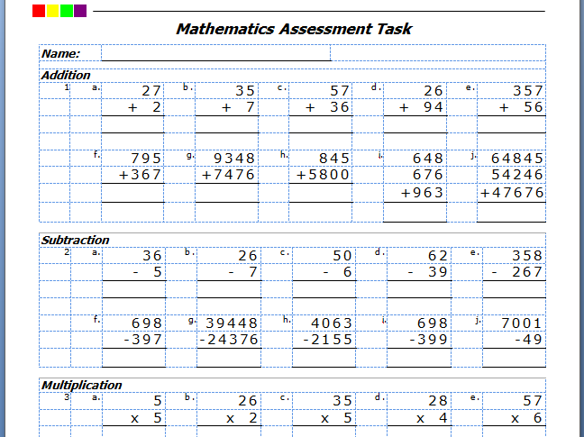 Adding Subtracting And Multiplying With Facts From 1 To 15 A Mixed