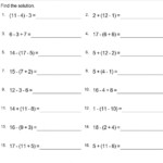 Addition Multiplication Subtraction And Division Worksheets