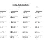Bus Stop Division Worksheet with Answers By Ngould715 Free