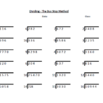 Bus Stop Division Worksheet with Answers Teaching Resources Bus