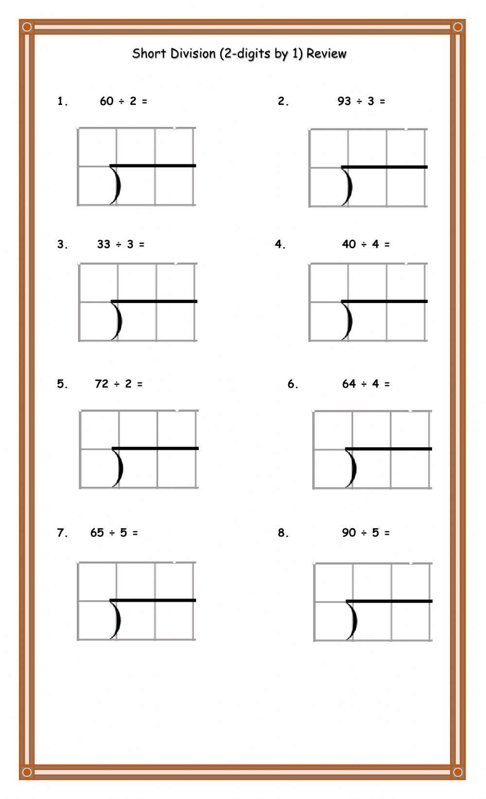 Create Your Own Division Worksheet